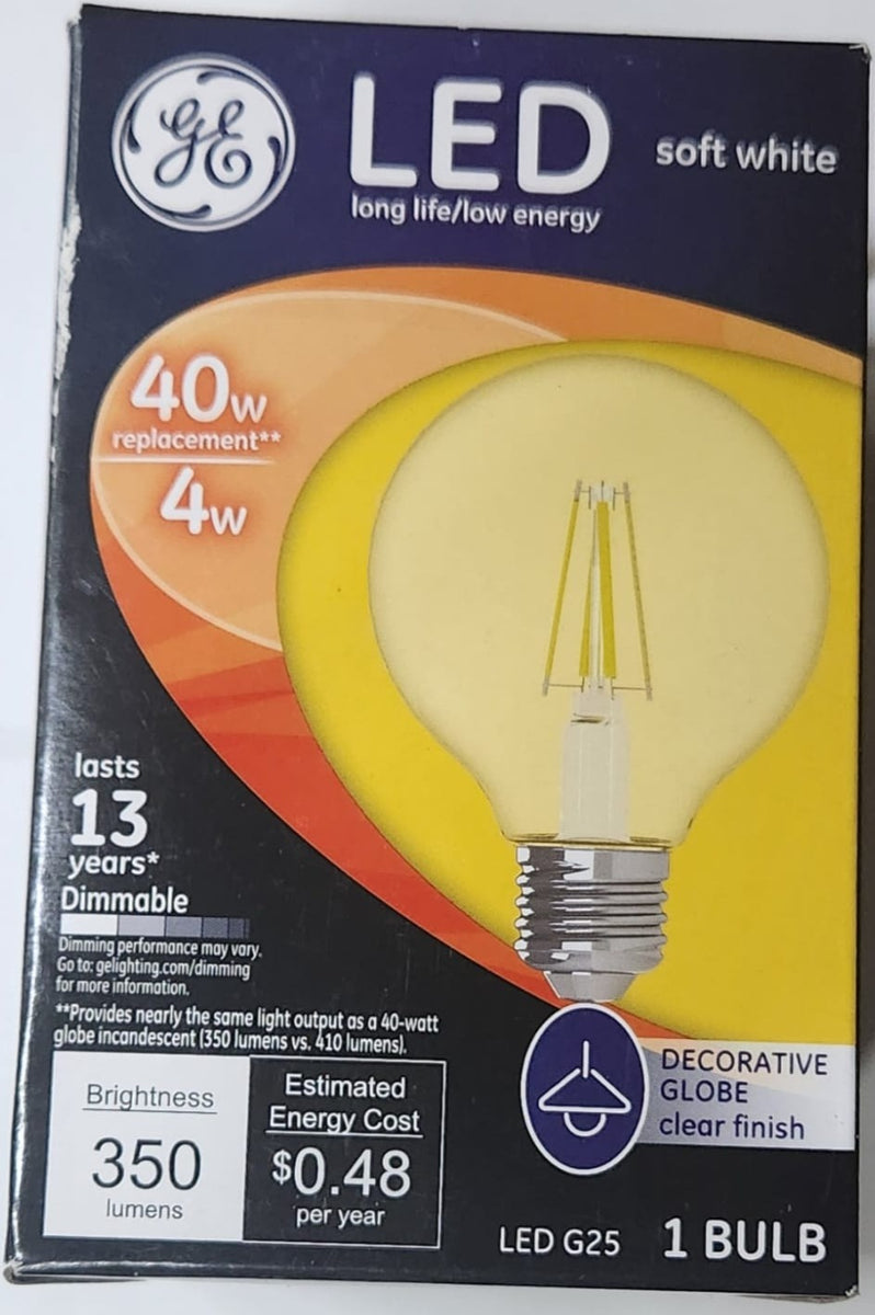 GE LED Soft White 40W Replacement Bulb (4W) Light Bulb Stores