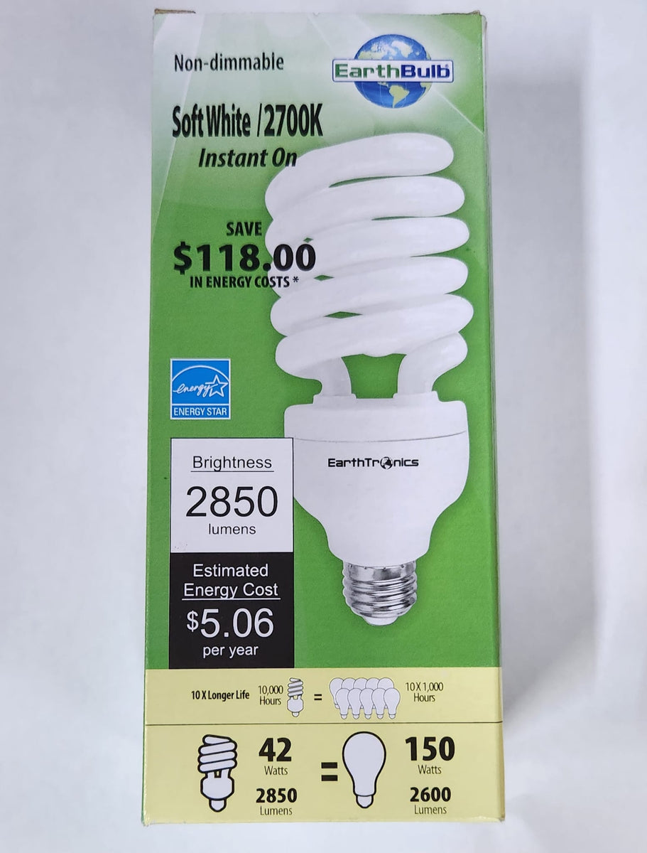 CF42SW1B 42W Soft White Compact Fluorescent Lamp (CFL) - Single Pack –  Light Bulb Stores, image size:911x1200