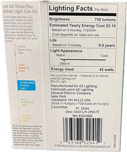 Load image into Gallery viewer, GE Crystal Clear 60W 750 Lumens (2 Bulbs)