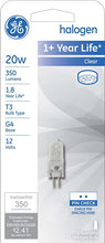 Load image into Gallery viewer, GE 97669 20-Watt Edison Halogen G4 Base T3 Light Bulb