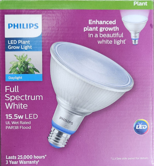 Philips #555300 15.5W PAR38 Flood Led Plant Grow Light ( 4 Pack)