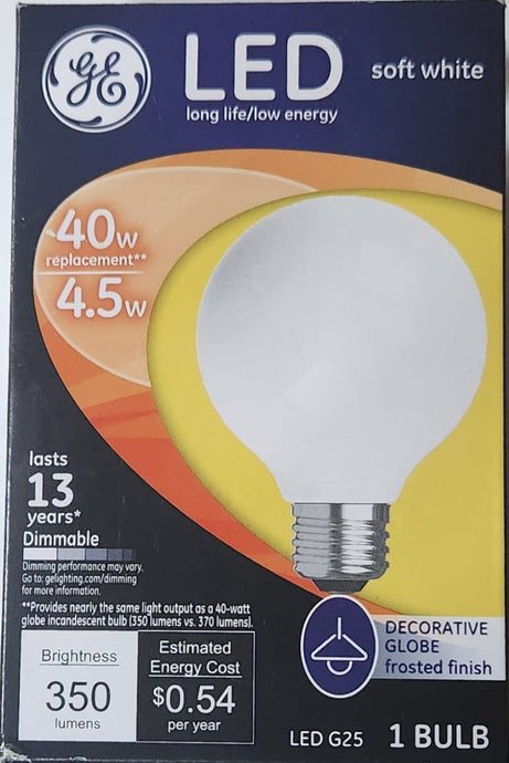 GE LED Soft White 40W Replacement Bulb (4.5W) (case of 6)