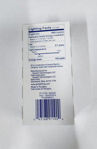 GE 150W Soft White Bulb incandescent lamps #91190