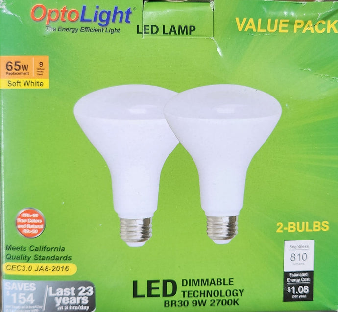 OptoLight LED Bulb 9W 27K OP-BR30DG-9W-27K