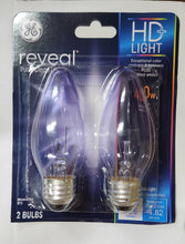 Load image into Gallery viewer, GE #48699 Reveal HD+ Light Decorative Bulbs - 40W, B13, 2-Pack