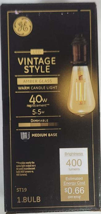 GE Vintage 40W ST19