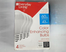 Load image into Gallery viewer, Everyday Living 43=60W Reveal Color Enhancing A19 (2, 4 packs)