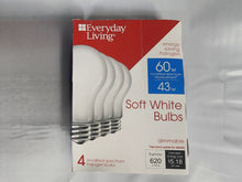 Load image into Gallery viewer, Everyday Living 43=60W Soft White A19 (6, 4pack)