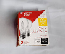 Load image into Gallery viewer, Everyday Living 72=100W Clear A19 (6, 2 packs)