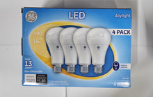 Load image into Gallery viewer, GE 16W=100W LED A19 Daylight 4Pack