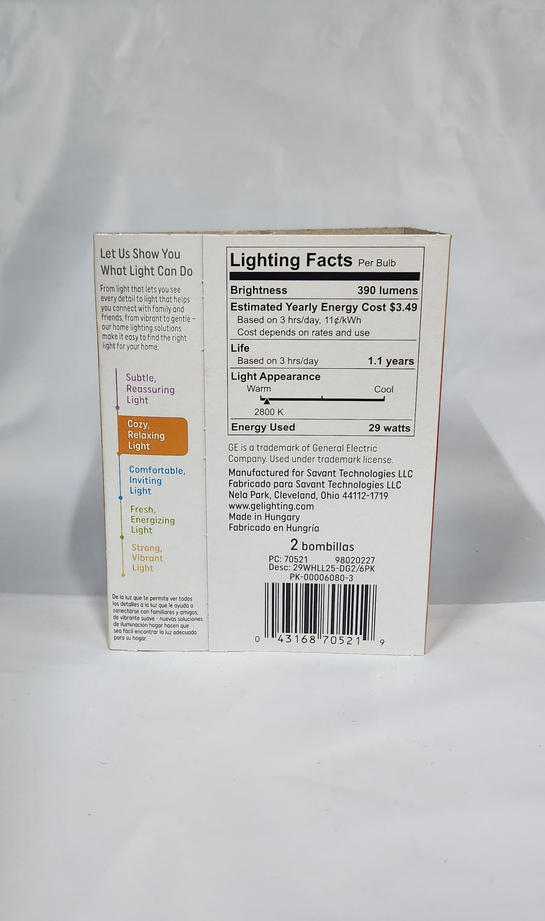 GE 29=40W A19 Soft White 2Pack