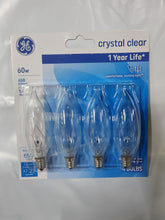 Load image into Gallery viewer, GE 60w Crystal Clear Chandier 4Pack