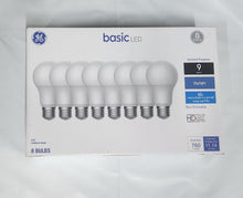 Load image into Gallery viewer, GE Basic LED 60W A19 Daylight 4Pack 5K (3, 4packs)