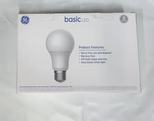 Load image into Gallery viewer, GE Basic LED 60W A19 Daylight 4Pack 5K (3, 4packs)