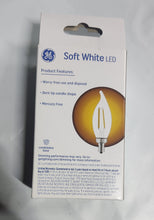Load image into Gallery viewer, GE Classic Shape LED 60W Chandelier Base Clear Dimmable 2.7K