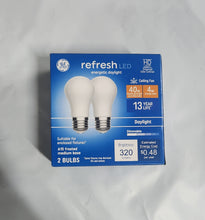 Load image into Gallery viewer, GE Refresh LED 40W A15 Frost Medium Base Dimmable Daylight 5K
