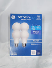 Load image into Gallery viewer, GE Refresh LED 60W A19 Daylight 5K Soft White (2, 4pakcs)