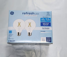 Load image into Gallery viewer, GE Refresh LED 60W G25 Cool Daylight 65K Clear