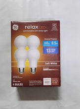 Load image into Gallery viewer, GE Relax HD Soft White 60-Watt equivalent A19 LED