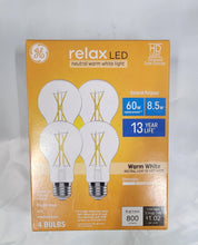 Load image into Gallery viewer, GE Relax LED 60W A19 Clear 3K