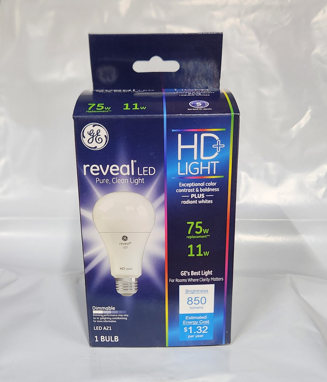 GE Reveal HD LED 11=75W A21 Dimmable