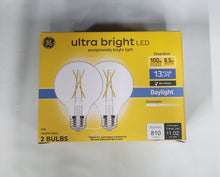 Load image into Gallery viewer, GE Ultra Bright LED 100W G25 Daylight Clear