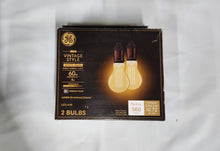 Load image into Gallery viewer, GE Vintage Style LED Amber Glass 60W A19 Warm Candle Light Dimmable Medium Base