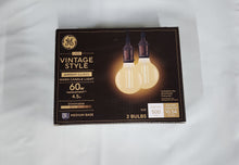 Load image into Gallery viewer, GE Vintage Style LED Amber Glass 60W G25 Warm Candle Light Dimmable Medium Base