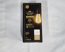 Load image into Gallery viewer, GE Vintage Style LED Amber Glass 60W ST19 Warm Candle Light Dimmable Medium Base
