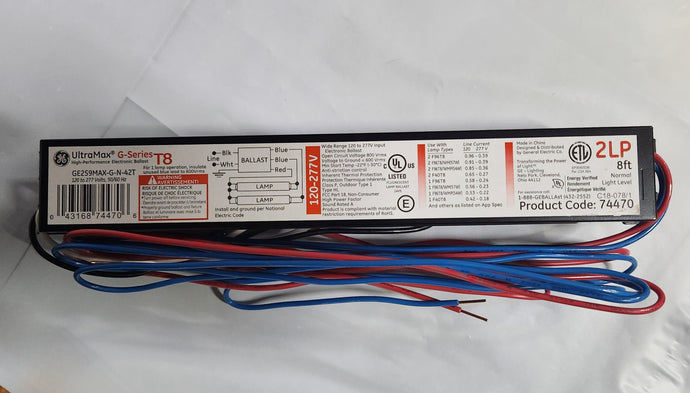 GE - UltraMax G-Series T8 Ballast 2LP 8ft