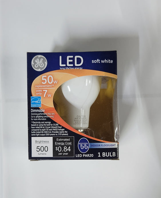 GE 7W=50W Par20 LED Soft White Indoor Floodlight (3 Pack)