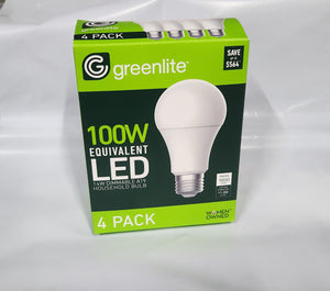 Greenlite 100w A19 Dimmable 4Pack
