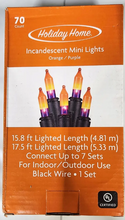 Load image into Gallery viewer, Holiday Home Mini Lights Orange/Purple 17ft #4122660406  HOL-70L-OP (Case of 3)