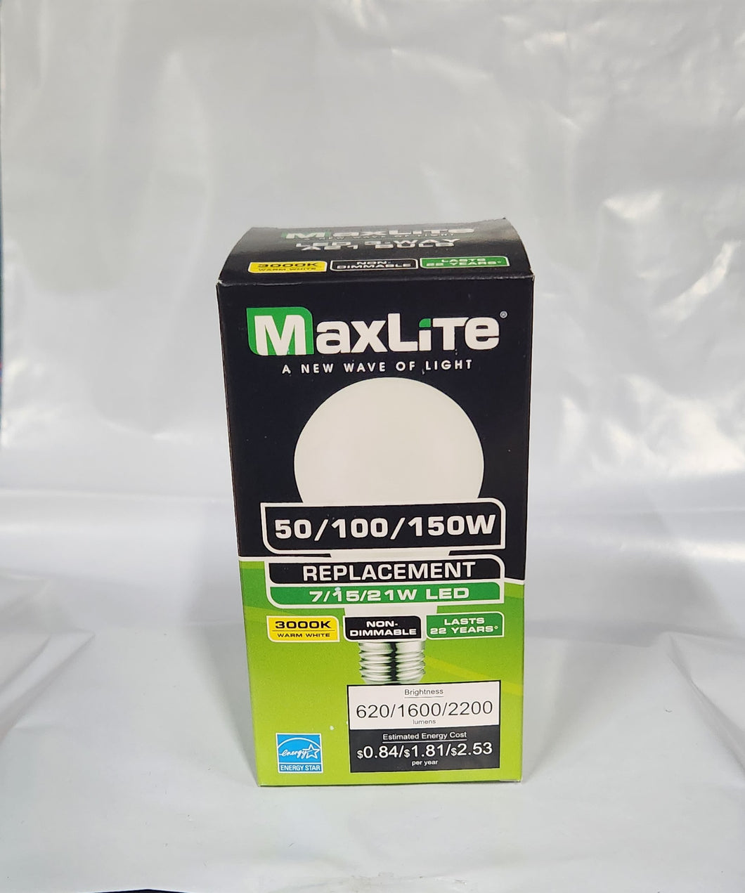 Maxlite 50/100/150W 3K A19 LED Dimmable