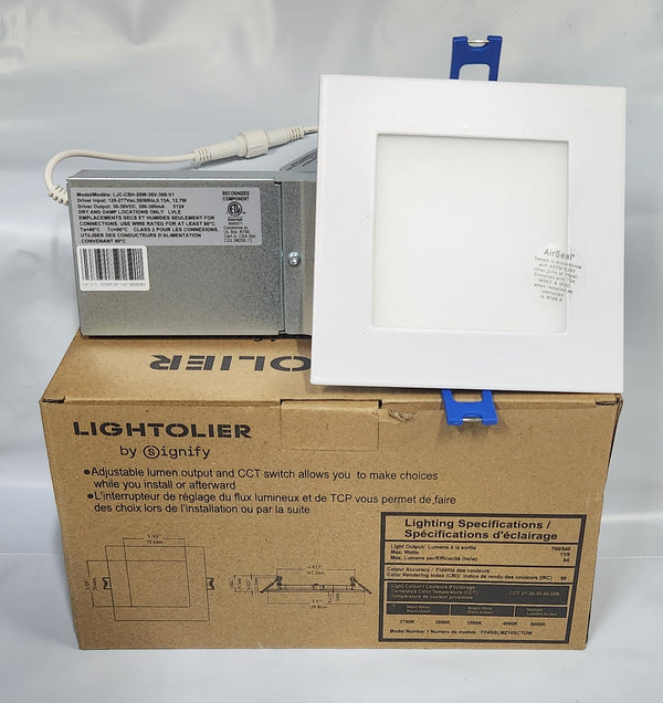 Philips Lightolier 4 Inch LED | 5CCT Square Wafer Down Light