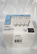 Load image into Gallery viewer, TCP LED 60W 5K A19 4Pack #27571