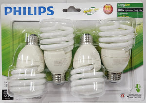 Philips soft white 100W replacement 6x 4pks per case ( 24 bulbs)