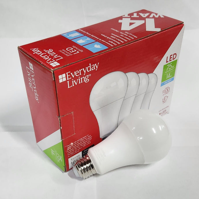 Brilliant Glow: Everyday Living LED Bulbs 75W LED Daylight (1-4pack)