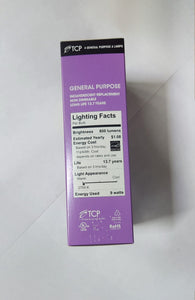 TCP 60W Equivalent LED A19 Non-Dimmable 2700K, Soft White Model RLA6027ND4, (Case of 6)