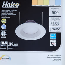 Load image into Gallery viewer, HALCO 6&quot; 10.5w ProLED #87984 CCT Select Downlight Dimmable Retrofit - 100w equiv (Case of 4)