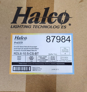 HALCO 6" 10.5w ProLED #87984 CCT Select Downlight Dimmable Retrofit - 100w equiv (Case of 4)