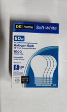 Load image into Gallery viewer, DG Home Soft White Halogen Bulb – 43W Energy-Efficient (1- 4pk)