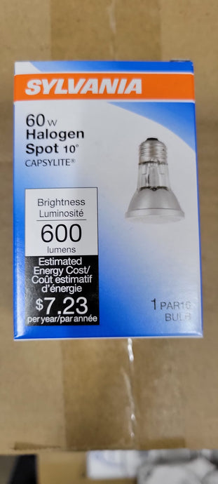Sylvania 60W par 16 Spot Halogen Light Bulb ( Case of 6)