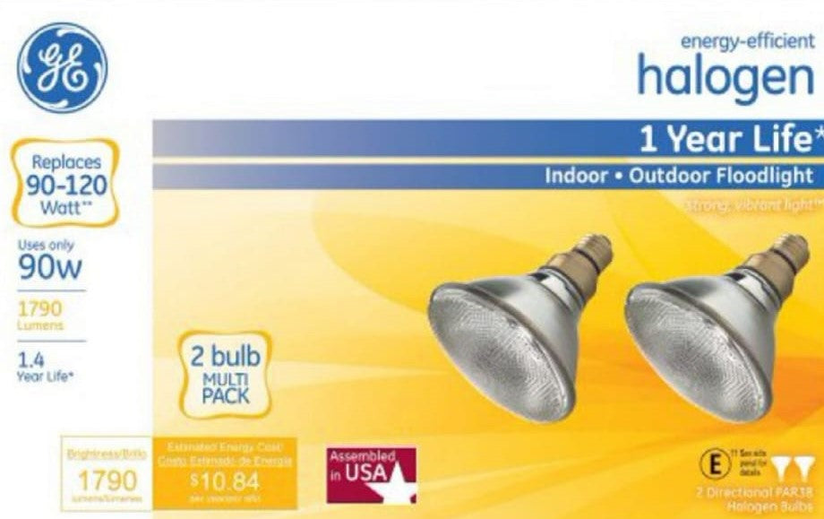 Halogen Bulbs In Store GE 90W PAR38 Lighting Energy-Efficient ( 2 pack) – Light Bulb Stores