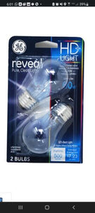 GE HD Reveal 60 Watt Clear A15 Vibration Resistant Ceiling Fan Light Bulbs ( Case of 8 Bulbs)