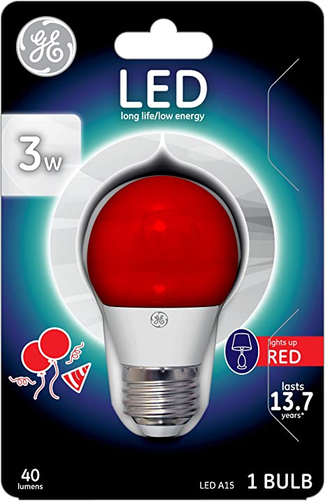 GE Lighting 92122 3-Watt LED 45-Lumen Party Light Bulb with Medium Bas ...