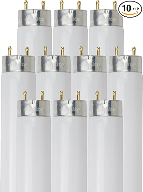 Sunlite F17T8/SP835/10PK T8 High Performance Medium Bi-Pin (G13) Base Straight Tube Light Bulb (10 Pack)