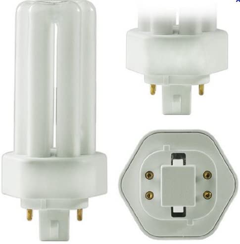 Triple Tube 4-Pin 10,000 Hour 4100K Dimmable Plug in Compact Fluorescent Light Bulb
