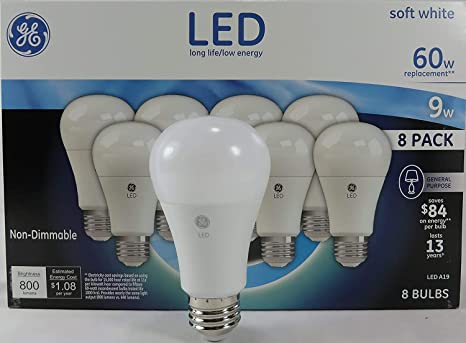 GE 60W Replacement Soft White LED (8 Pack)