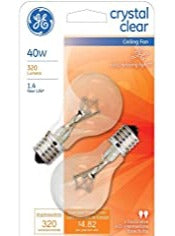 GE Lighting 40-Watt 320-Lumen Decorative A15 Incandescent Light Bulb, Crystal Clear,  (1, 2 Pack)